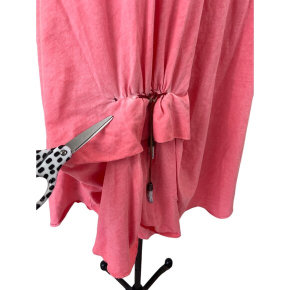 Angels Never Die Tank Dress Womens 4 Coral Sleeveless Beaded Crochet Boho Artsy - Picture 6 of 11